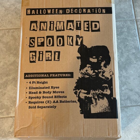 ELAMAS 4 ft Animatronic Halloween Doll With Double Face Glowing Red Eyes - Picture 9 of 9